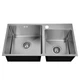 Врезная кухонная Мойка из нержавеющей стали MIXXUS MX7843-220x1.0-SATIN Матовая Стальная (MX0564) - изображение 1