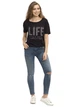 Футболка LC Waikiki LIFE S Чорна (LCW Woman -1342-1) - зображення 3