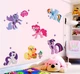 Інтер'єрна вінілова 3D наклейка на стіну My little pony в дитячу 70-50 см ( Декор Кімнати Шпалери Травень Літл Поні ) - зображення 3