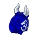 Фигурка гипсовая Netsuke Год Быка Ом Серебряные Рожки Ручная Роспись 5,5x5,7x4 Синий (25541) - изображение 9