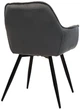 Стул для кухни и гостиной Vetro Mebel M-65 Серый (M-65-grey-velvet/ black) - изображение 3