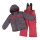 Зимовий термокомплект Peluche&Tartine F18M61EG-Deepgray_Redleaf сіро-вишневий 130 - 138 см (F18M61EG-Deepgray_Redleaf-8) - зображення 1