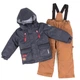 Зимовий термокомплект Peluche&Tartine F18M59EG-Black_Goldenbrown сірий з чорним 130 - 138 см (F18M59EG-Black_Goldenbrown-8) - зображення 1