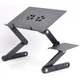 Столик для ноутбука раскладной трансформер Т8 с активным охлаждением Laptop Table T8 черный (zas158562041) - изображение 2