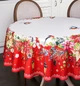 Скатерть круглая Maison Christelle Снигири D178см с защитным покрытием 100% хлопок - изображение 1