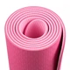 Килимок для йоги та фітнесу (йога мат ТПЕ) EasyFit TPE+TC 183х61см 6мм товщиною двошаровий рожевий - світло-рожевий - зображення 2
