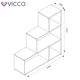 Трикутний стелаж Vicco Asym, 4 комірки, білий - зображення 4
