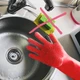 Силиконовые многофункциональные перчатки для мытья и чистки Magic Silicone Gloves Малиновый - изображение 3