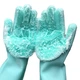 Силіконові багатофункціональні рукавички для миття та чищення Magic Silicone Gloves Бірюза - зображення 3