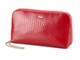 Кожаная женская косметичка Moro&Jenny 59057 E Red красная - изображение 1