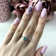 Серебряное кольцо с натуральным изумрудом 0.72ct, вес изделия 2,08 гр (1516904) - изображение 3
