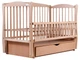 Кровать Babyroom Еліт маятник, ящик, откидной бок DEMYO-5 бук светлый (натуральный) - изображение 2