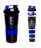Шейкер Spider Bottle 2Go 500 мл + 2 отсека (по 100 мл) Черный с синим - изображение 3