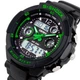 Мужские водостойкие кварцевые тактические часы Skmei S-Shock Green 0931 - изображение 8