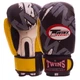 Перчатки для бокса и единоборств на липучке TWINS TW-2206 Yellow-Black-White 4 унций - изображение 1