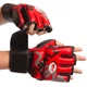 Перчатки для смешанных единоборств кожаные Twins TW-001 размер M Red-Black - изображение 1