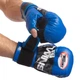 Перчатки гибридные кожаные для единоборств Twins 0275 размер 12 унций Blue-Black - изображение 2