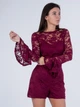 Кружевной комбинезон Lipsy EG5297 L (48960L) Бордовый - изображение 3