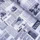 Ткань бязь Gold с газетным принтом на белом фоне, ш. 220 см, пог.м. (1700) - изображение 1