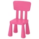 Детский стул Ikea Mammut Розовый 803.823.21 - изображение 1
