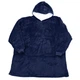 Плед толстовка с капюшоном и рукавами Huggle Hoodie оверсайз Синий One Size - изображение 3