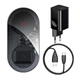 Бездротове зарядний пристрій Baseus Simple 2in1 Wireless Charger Turbo Edition 24W (with 12V Charger) Black (TZWXJK-B01) - зображення 1