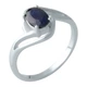 Серебряное кольцо с натуральным сапфиром 1.055ct, вес изделия 2,2 гр (2000495) - изображение 1