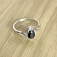 Серебряное кольцо с натуральным сапфиром 1.055ct, вес изделия 2,2 гр (2000495) - изображение 2