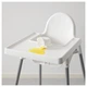 Детский стульчик IKEA ANTILOP высокий с поддончиком серебро 290.672.93 - изображение 6