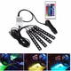 Автомобільна водонепроникна світлодіодна RGB LED підсвічування в салон на 4 стрічки від прикурювача з пультом - зображення 3