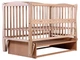 Кровать Babyroom Еліт резьба, маятник, откидной бок DER-6 бук светлый (натуральный) - изображение 3