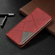 Чехол-книжка с кармашками UniCase Geometric Pattern для Xiaomi Redmi Note 7 / Note 7 Pro - Red - изображение 5
