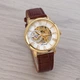 Наручний годинник Forsining 8099 Brown-Gold-White - зображення 1