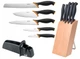 Набір ножів в дерев'яному блоці Fiskars Plus + точилка - зображення 1
