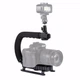 Стабилизационная ручка-держатель Puluz (Steadicam U-Grip)+ микрофон для фото и видео камер, телефонов, экшн камерам (01030) - изображение 1