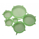 Силиконовые крышки для посуды набор 6 штук Silicone Sealing Lids Green - изображение 3