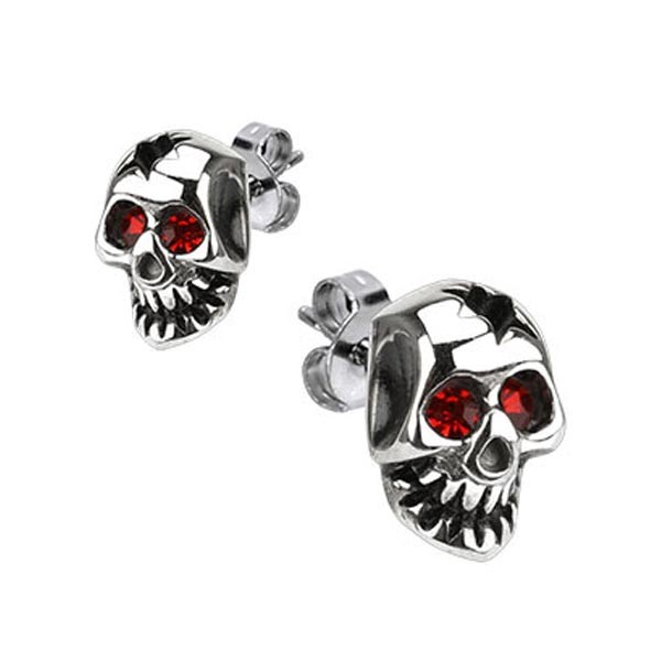 

Серьги гвоздики из стали Spikes Череп SSEM-106 8044