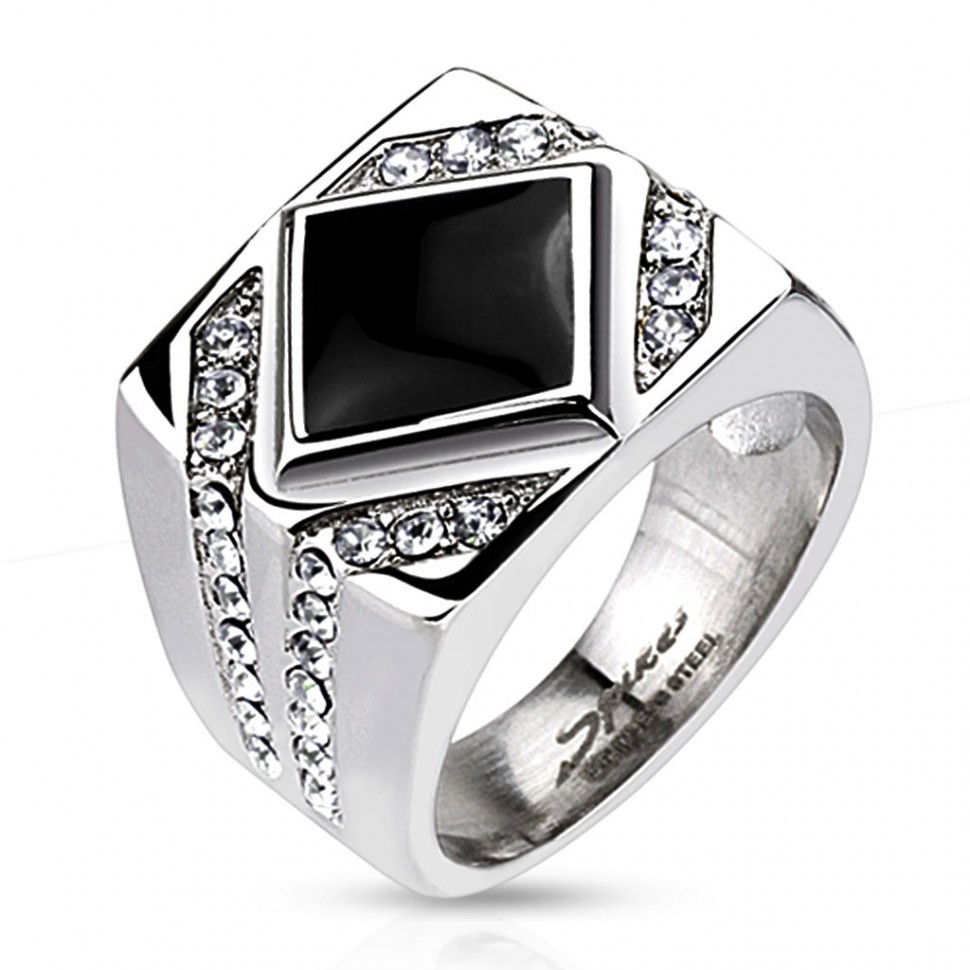 

Мужская печатка из стали Spikes Diamond 8044 20