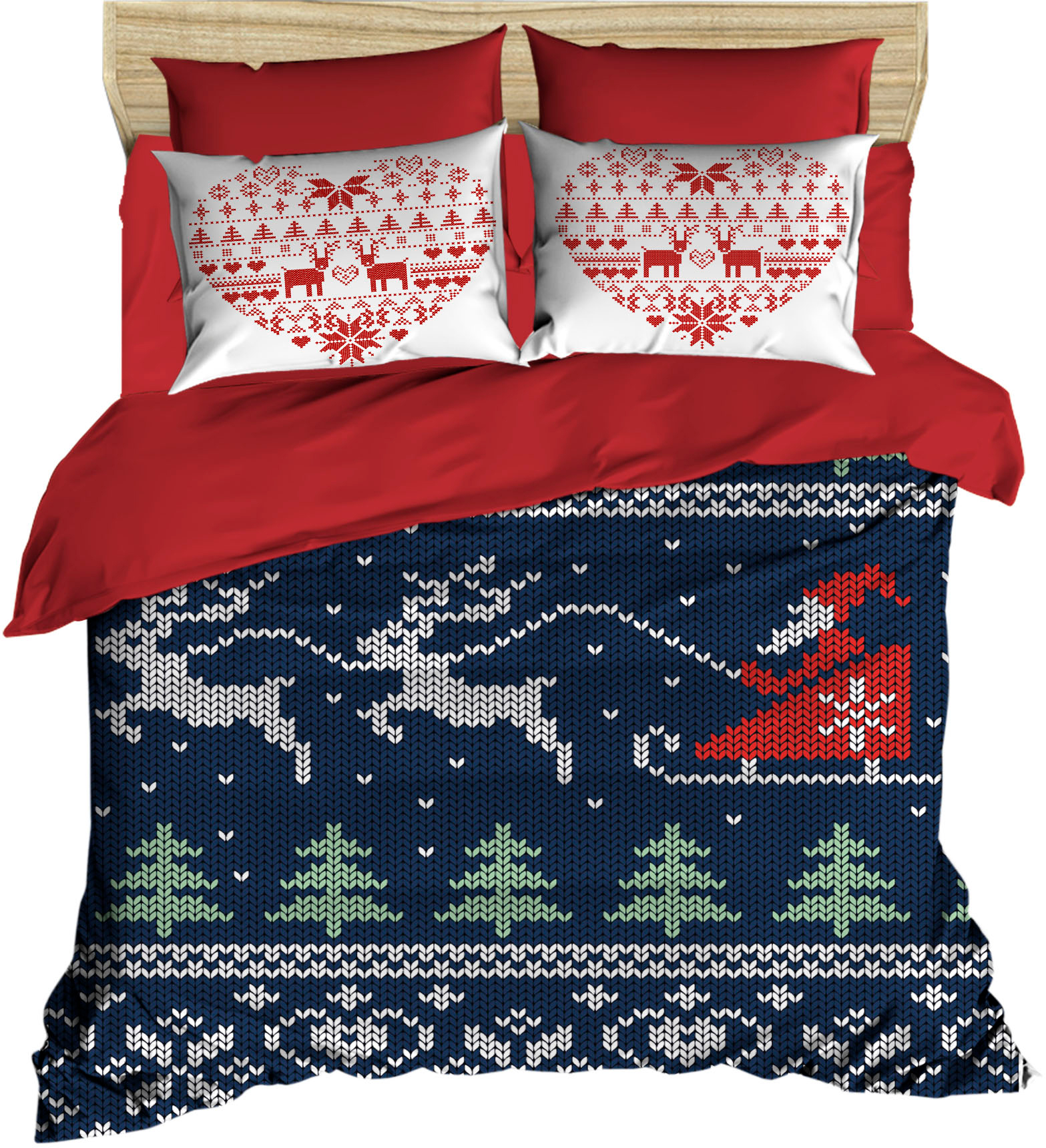 

Комплект постельного белья LightHouse Ранфорс 3D Flying Santa 200х220