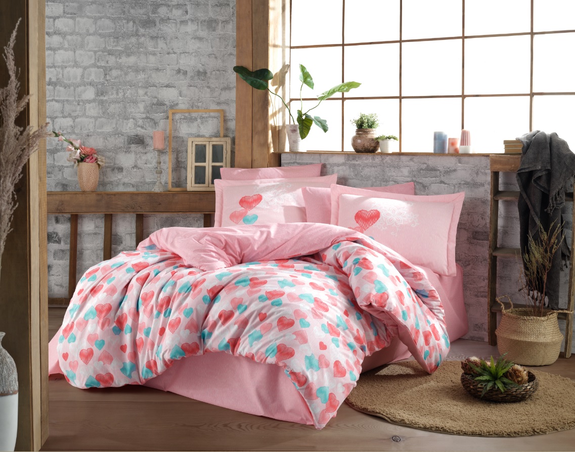 

Комплект постельного белья Hobby Poplin Lavida 160x220 Красный