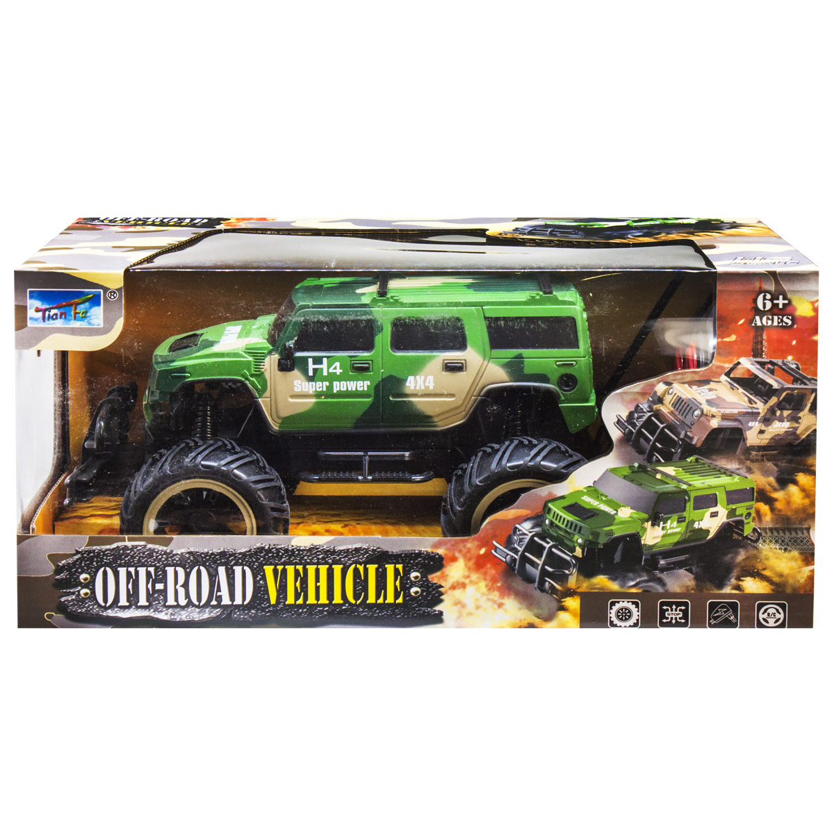 

Машинка на радиоуправлении Hummer зеленая Tian Fa (666-107В) (116402)