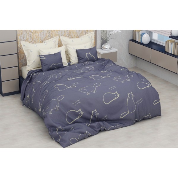 

Комплект постельного белья SoundSleep Cute Cats бязь двуспальный