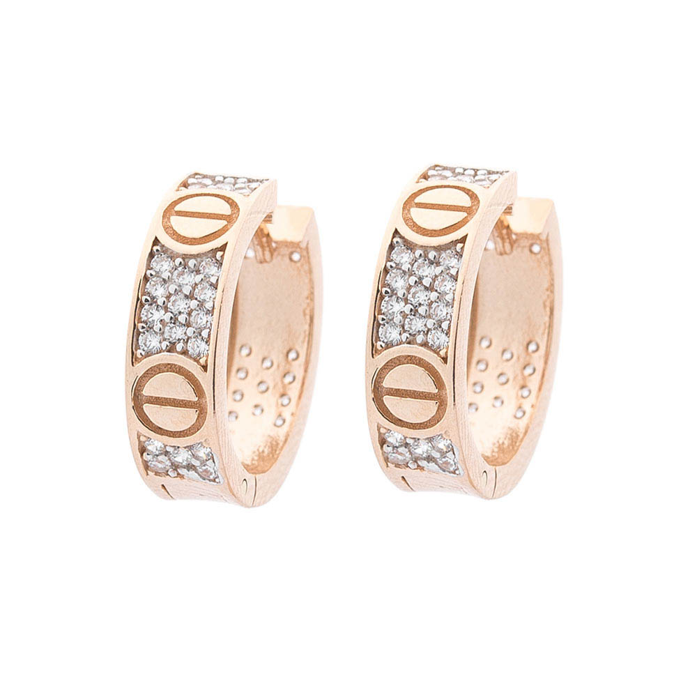 

Золотые серьги-кольца G-ONIKS с фианитом (5.07 г) модели с05398-5,07