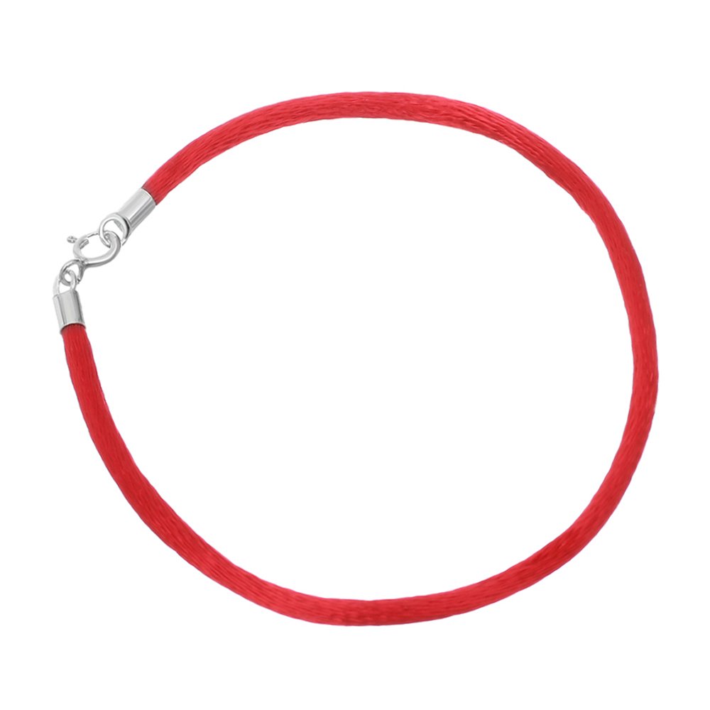 

Серебряный браслет (красная нить) Silvex925 18 см из шелка (вес 0.6 г) модели 898К 3/18