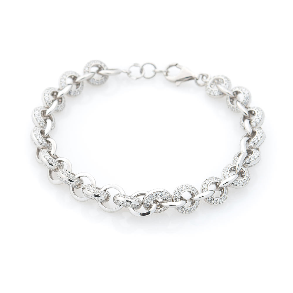 

Серебряный браслет S-ONIKS 19 см с фианитом (15.1 г) модели 14814-15,1-19