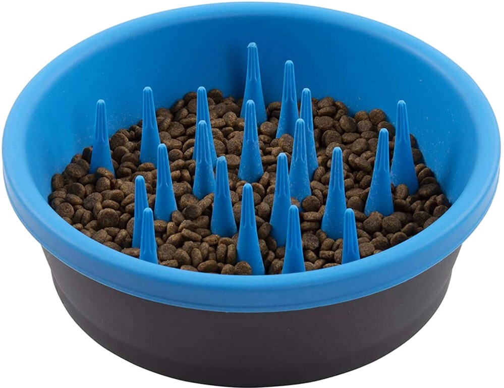 

Миска силиконовая для медленного кормления для собак Dexas Silicone Slow Feed Bowl 720 мл Темно-серая/Голубая (PW301-432-2194)