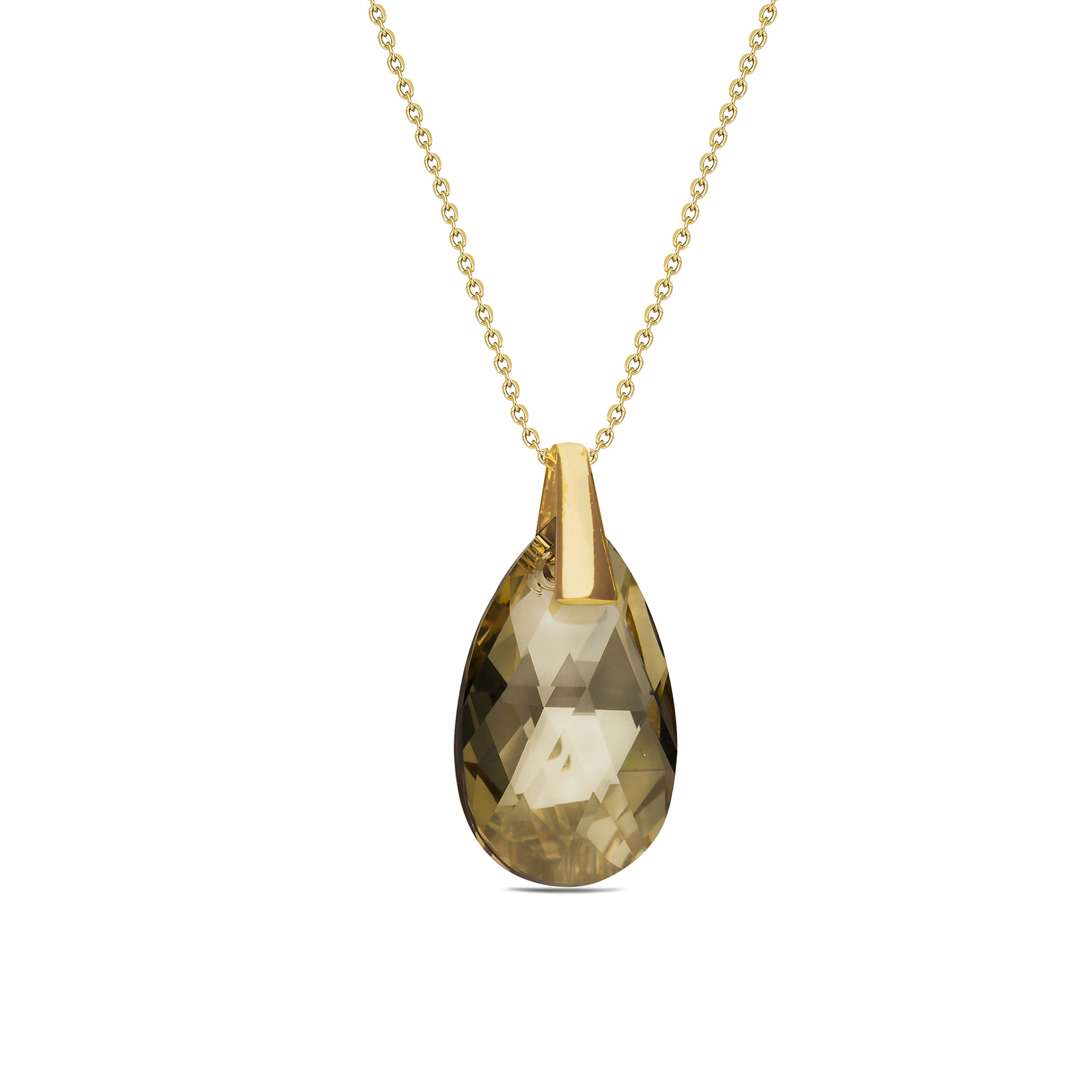 

Серебряный кулон c цепочкой SPARK Golden Drop со Swarovski модели NG610622GS