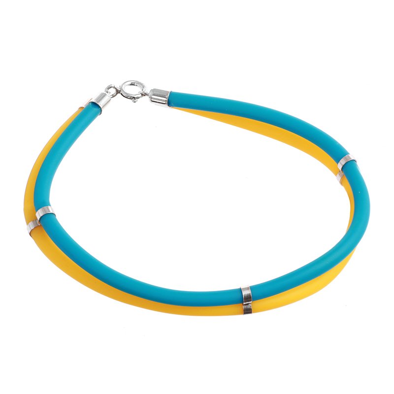 

Серебряный браслет Silvex925 23 см из каучука (вес 6.8 г) модели 895 4/23