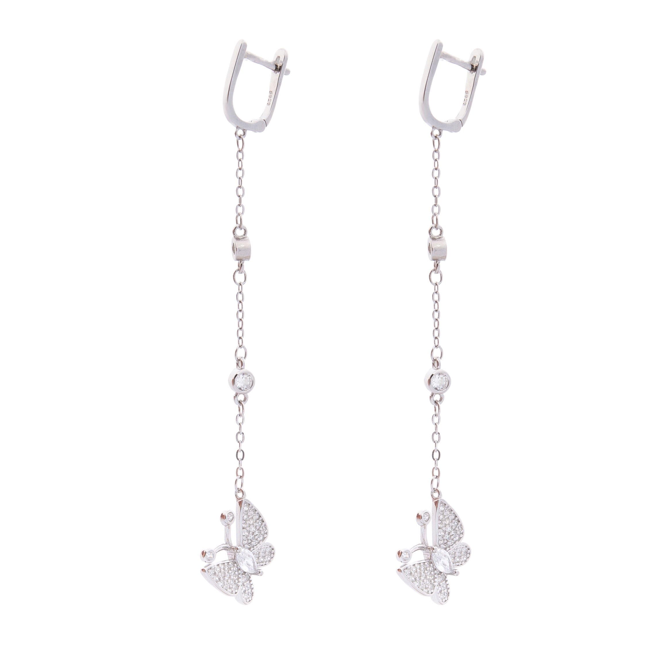 

Серебряные серьги S-ONIKS «Бабочка» с фианитом (5.9 г) модели 122247-5,9
