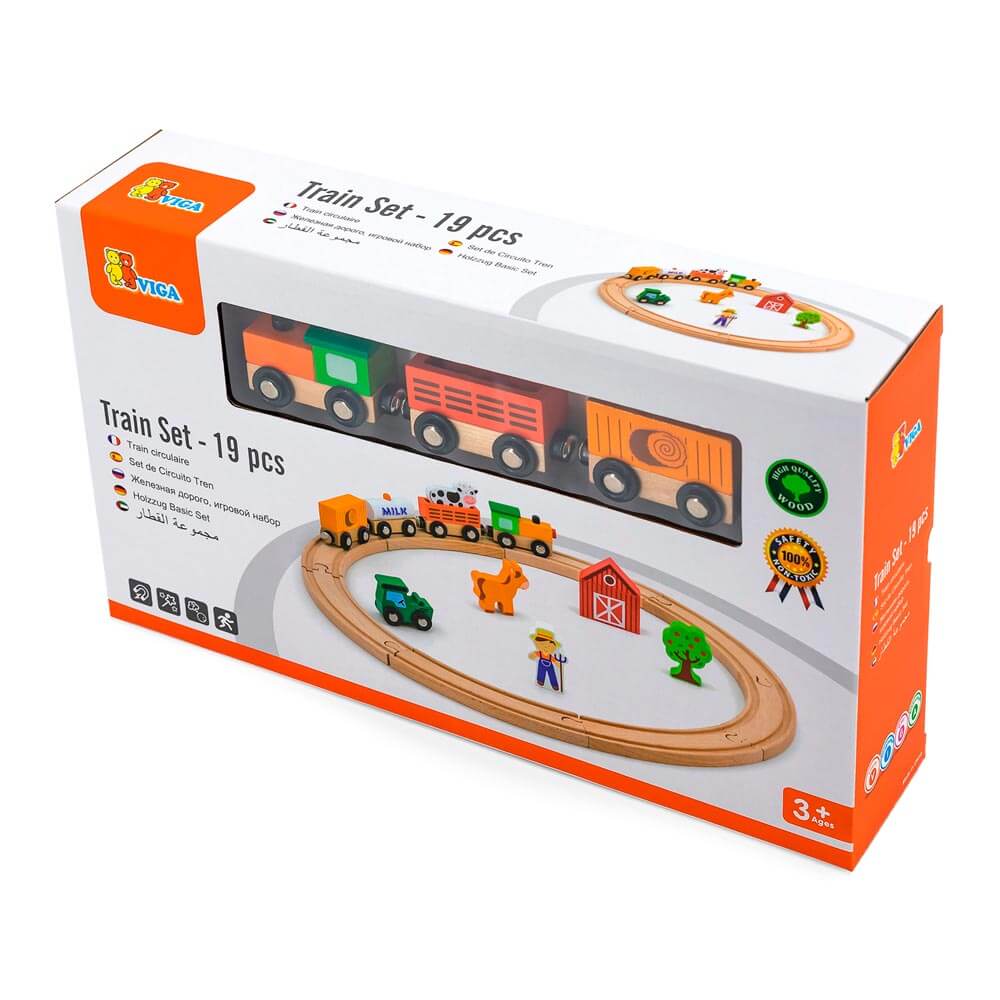 

Ігровий набір Viga Toys Залізниця 19 деталей